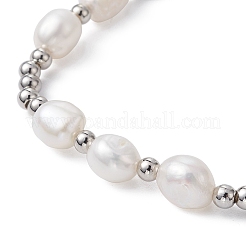 Ensemble de bracelets extensibles en perles naturelles et en laiton pour femmes&nbsp;BJEW-JB09662-02