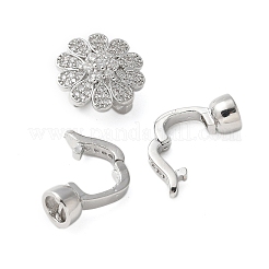 Messing Micro Pave klare Zirkonia Falte über Verschlüsse&nbsp;KK-P290-18P