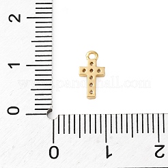 Latón micro pavimenta claro cubic zirconia encantos&nbsp;KK-V016-22A-G