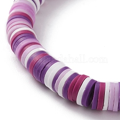 Braccialetti elastici perline heishi in argilla polimerica&nbsp;BJEW-JB05773