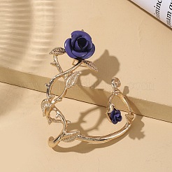 Pendientes de aleación con diseño de escalador de rosas para mujer.&nbsp;EJEW-A096-01B