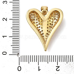 Pendenti in zirconi cubici trasparenti in micro pavè di ottone&nbsp;KK-B094-05G