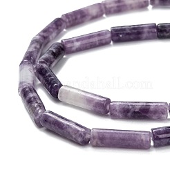 Natürliche Lepidolith / lila Glimmer Steinperlen Stränge&nbsp;G-F247-45