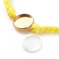Bracelets coran ajustables cordon polyester ciré&nbsp;AJEW-JB01131-01