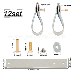 Rechteckige Schubladengriffe aus Leder&nbsp;LS-AJEW-WH0251-77A