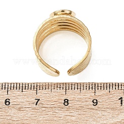 Armreifen aus Edelstahl 304 mit Glas-Katzenaugen-Motiv für Damen&nbsp;RJEW-K309-40F