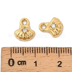 304 Edelstahl mit Kristall-Strass-Anhängern&nbsp;STAS-G358-05G-04
