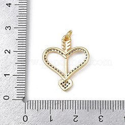Messing micro pave klare zirkonia anhänger&nbsp;KK-S528-18G