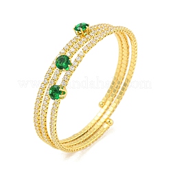 Bracelets en laiton plaqué en rack&nbsp;BJEW-B110-01G