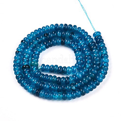 Gefärbt natürlichen weißen Jade Perlen Stränge&nbsp;G-T139-57A-04