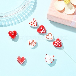 8pcs 8 Arten handgemachte Bunte Malerei-Perlen&nbsp;LAMP-CJ0003-16