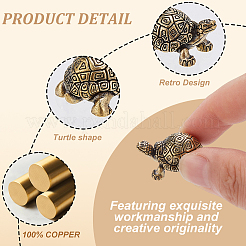 8 Stück Messing Schildkröte Figur Statue für Wohnzimmer Tisch Home Dekoration&nbsp;DJEW-GO0001-12