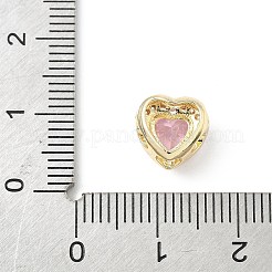 Perles en laiton avec pierre de naissance&nbsp;KK-D372-01G-10