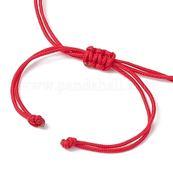 Set di 2 cuore a 2 colori con parola 2024 braccialetti di perline intrecciate in acrilico&nbsp;BJEW-JB09780