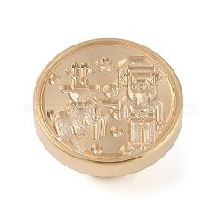 Weihnachtsserie Wachssiegel Messing Stempelkopf&nbsp;AJEW-Z031-04G-05