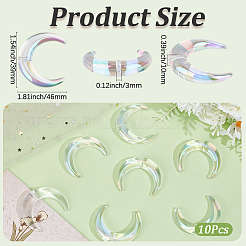 10 pièce de perles acryliques transparentes plaquées UV&nbsp;OACR-PA0002-21