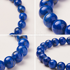 Lapis lazuli naturale perle rotonde si allungano i braccialetti&nbsp;BJEW-PH0001-8mm-02
