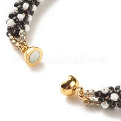 Glassamen-Häkelperlen-Armband&nbsp;BJEW-JB08083