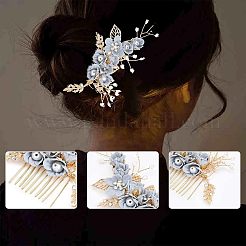 Brautlegierung Strass Haarkämme & Haargabeln Set&nbsp;PHAR-WH0015-06G