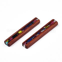 Colgantes de resina y madera transparentes&nbsp;RESI-N039-08