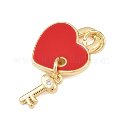 Pendentifs en laiton zircon cubique transparent&nbsp;KK-P339-23G-01