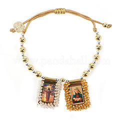 Verstellbare Armbänder mit Jesus- und Jungfrau-Maria-Anhängern&nbsp;KQ6530