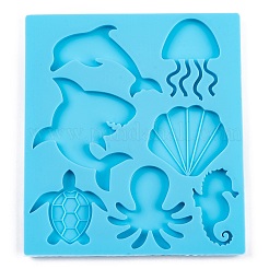Ozean Thema gemischte Meeresorganismen DIY Anhänger Silhouette Silikonformen&nbsp;DIY-Q034-04