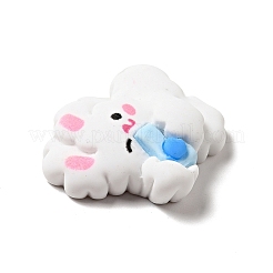 Ravissants cabochons lapin en résine opaque&nbsp;RESI-B012-03A
