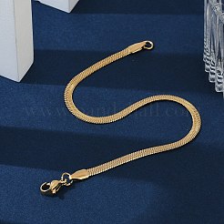 Bracelets à chaîne à chevrons en acier inoxydable 304 avec placage ionique (IP)&nbsp;BJEW-P236-15G