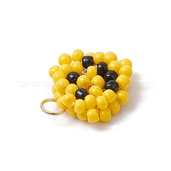 Charms mit lächelndem Gesicht aus Glasperlen&nbsp;PALLOY-MZ00635