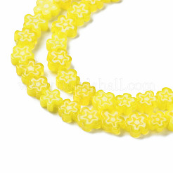 Millefiori a mano fili di perline di vetro&nbsp;LAMP-J035-6mm-25