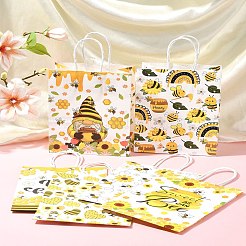 12 Stück rechteckige Papiertüten mit Bienenmotiv in zwei Farben&nbsp;CARB-FS0001-08