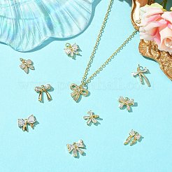 10 Stück 10 Stile Messing Micro Pave klare Zirkonia Charms&nbsp;KK-CJ0002-52