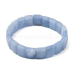 Pulseras elásticas unisex con cuentas de jade blanco natural teñido&nbsp;G-K303-02P-01