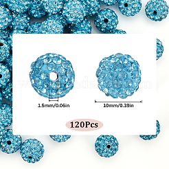 120pcs pave bolas de bola de discoteca&nbsp;RB-SC0004-84B