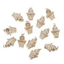 Pendentifs en laiton micro zircone cubique transparente&nbsp;ZIRC-F120-034G