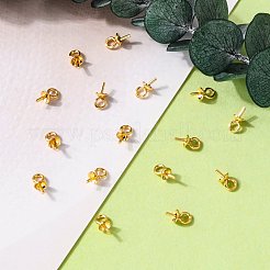 PVD-Vakuumbeschichtung 304 Edelstahl Cup Pearl Peg Bails Pin Anhänger&nbsp;STAS-I120-56-G