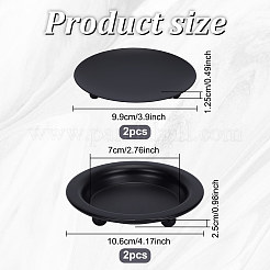 4 Stück 2 Stile Kerzenhalter aus Eisen&nbsp;AJEW-FG0003-38