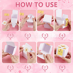 Faltbare quadratische Bonbonschachteln aus Papier&nbsp;CBOX-WH0001-E01