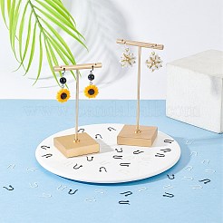 200 pieza de ganchos de plástico para pendientes de 2 colores&nbsp;KY-SC0001-67