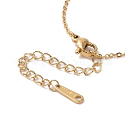 Collier pendentif cœur en oxyde de zirconium avec chaînes en acier inoxydable 304 pour femme&nbsp;NJEW-H164-01A