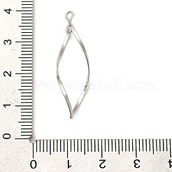 925 Sterling Silber Verbindungsstück Charms mit gedrehtem Blattumriss&nbsp;STER-R010-01P