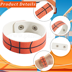 20 Stück 2 Stile Lederarmband mit breiter Kordel und Druckknopf für Männer und Frauen&nbsp;GUQI-CL0001-02A