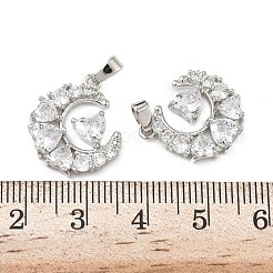 Pendentifs avec zircon cubiques à micro-pavés en laiton&nbsp;KK-L256-24P
