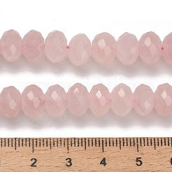 Natürlichen Rosenquarz Perlen Stränge&nbsp;G-C259-A05-6x10mm