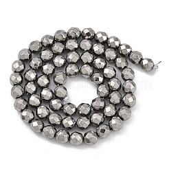 Fili di perline di ematite sintetica non magnetica elettrolitica&nbsp;G-H072-J01-01