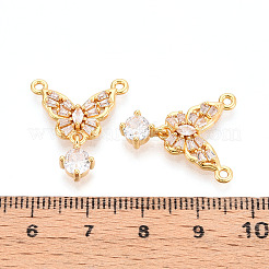 Pendentifs avec zircon cubiques à micro-pavés en laiton&nbsp;KK-N263-02G