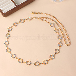 Blumenlegierung Kristall Strass Gliederkette Taille Bauchketten für Frauen&nbsp;FS-WG46C0E-02