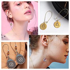100 pièce de 2 boucles d'oreilles créoles en acier inoxydable 304&nbsp;STAS-CN0001-04