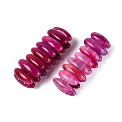 Bracelets extensibles ovales en perles d'agate naturelle pour femmes et hommes&nbsp;G-Q601-23F